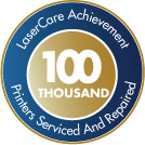 100 Thousand Printers Serviced and Repaired at LaserCare